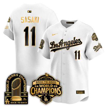LAD "Gold Collection" Limited Navy Alternate Jersey - 9x & B2B Champs - All Stitched
