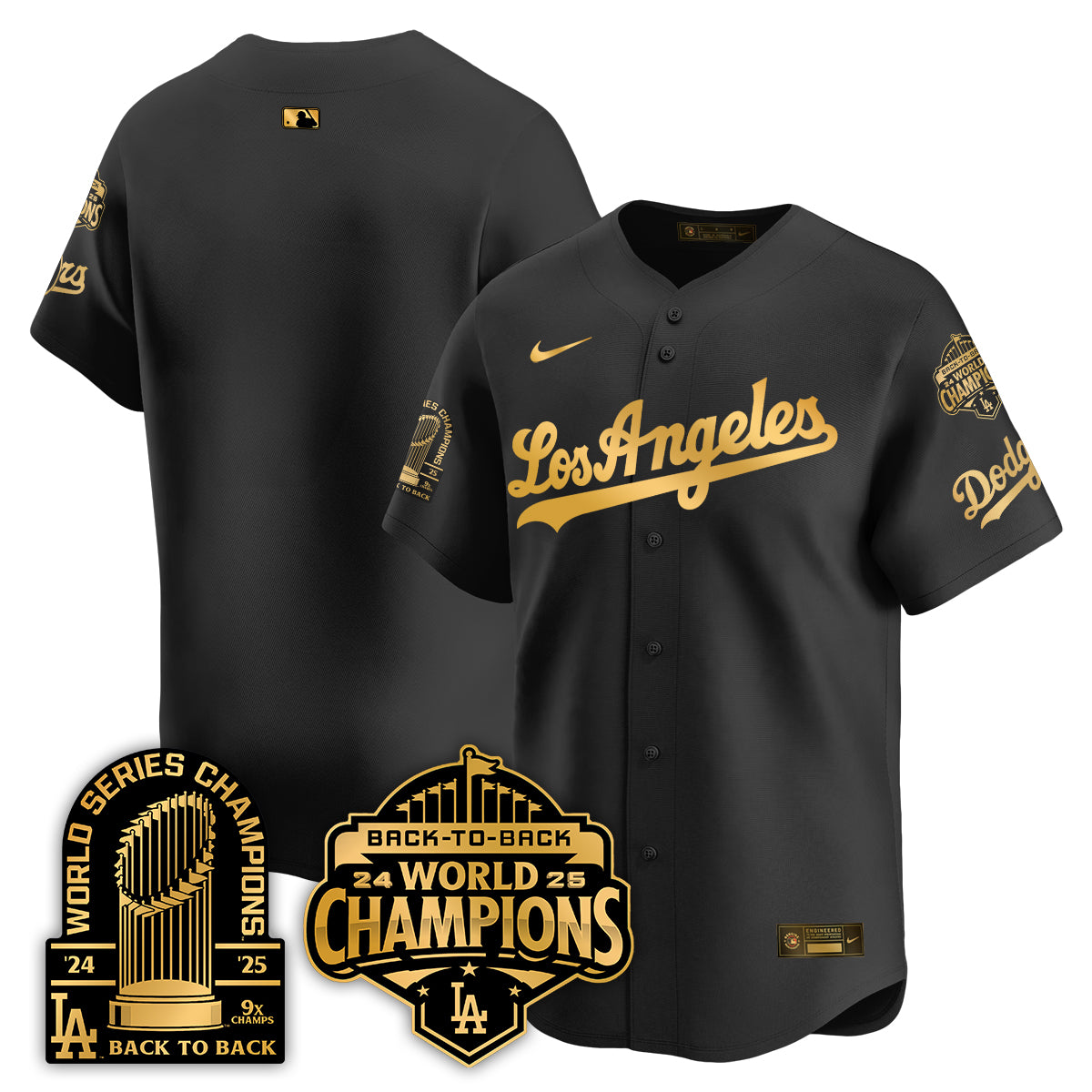 LAD "Gold Collection" Limited Navy Alternate Jersey - 9x & B2B Champs - All Stitched