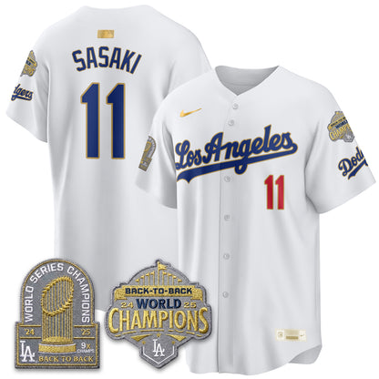 LAD "Gold Collection" Limited Navy Alternate Jersey - 9x & B2B Champs - All Stitched