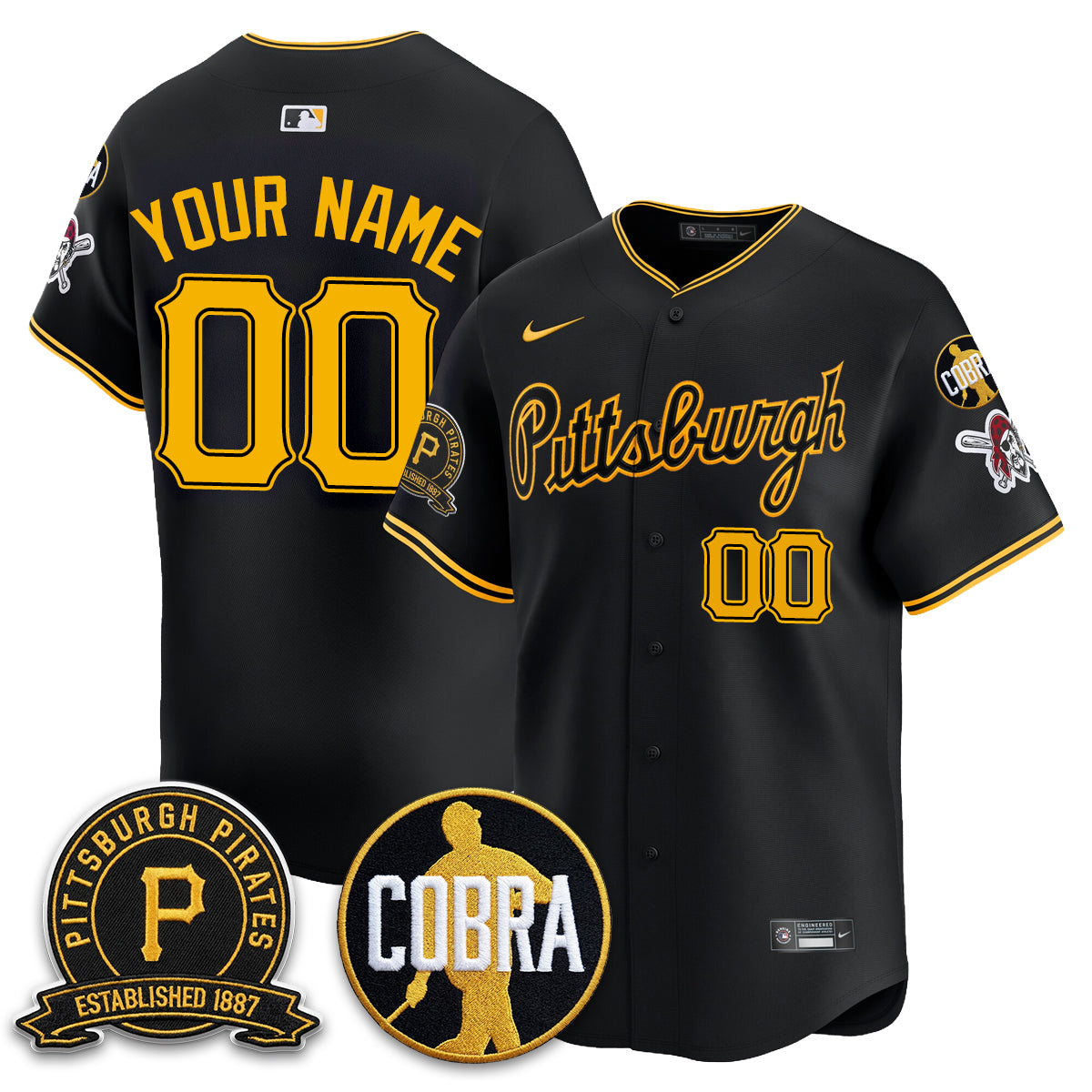 PIT Vapor Limited Custom Jersey - Cobra & Est 1887 Patch - All Stitched