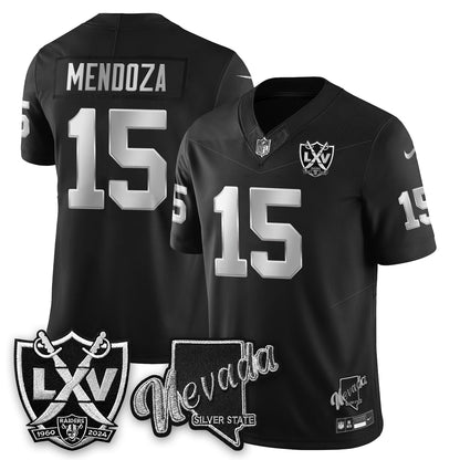 LVR Fernando Mendoza No.1 #15 Silver Edition Jersey - All Stitched