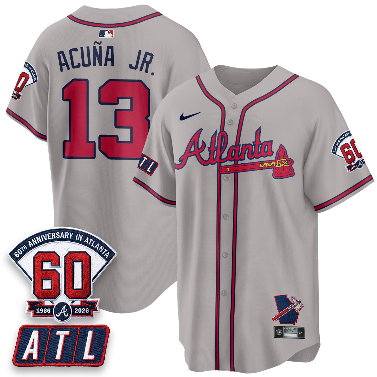 ATL 2026 60th Anniversary Vapor Limited Red Jersey - All Stitched