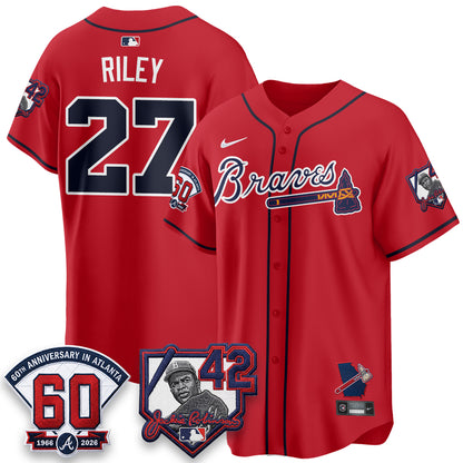 ATL 2026 Jackie Robinson Day Vapor Limited Red Jersey - All Stitched
