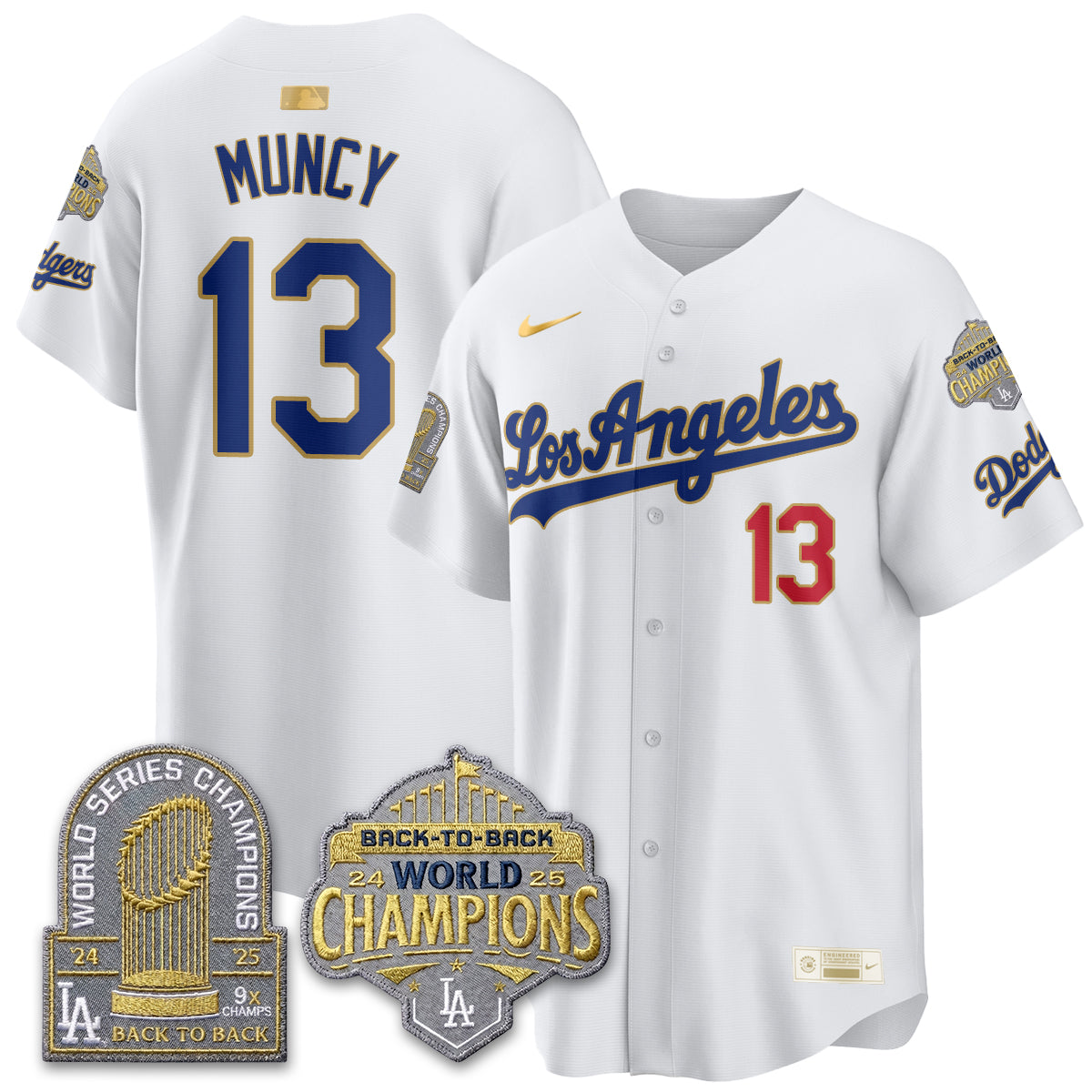 LAD "Gold Collection" Limited Navy Alternate Jersey - 9x & B2B Champs - All Stitched
