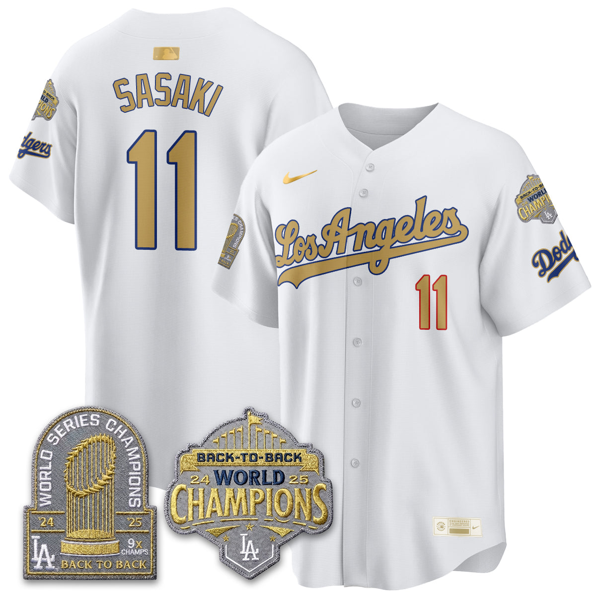 LAD "Gold Collection" Limited Navy Alternate Jersey - 9x & B2B Champs - All Stitched