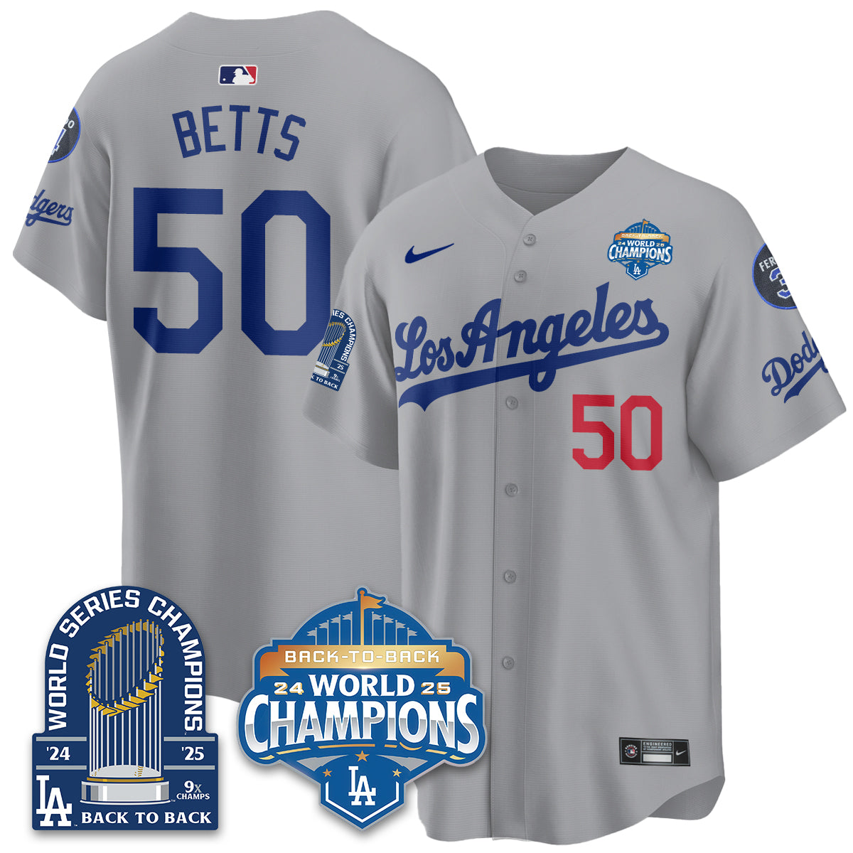 LAD Alternate Gold Vapor Limited Jersey - 9x Champs - All Stitched