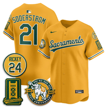 OAK 2026 Alternate Sacramento 125 Years Patch Limited Jersey - All Stitched