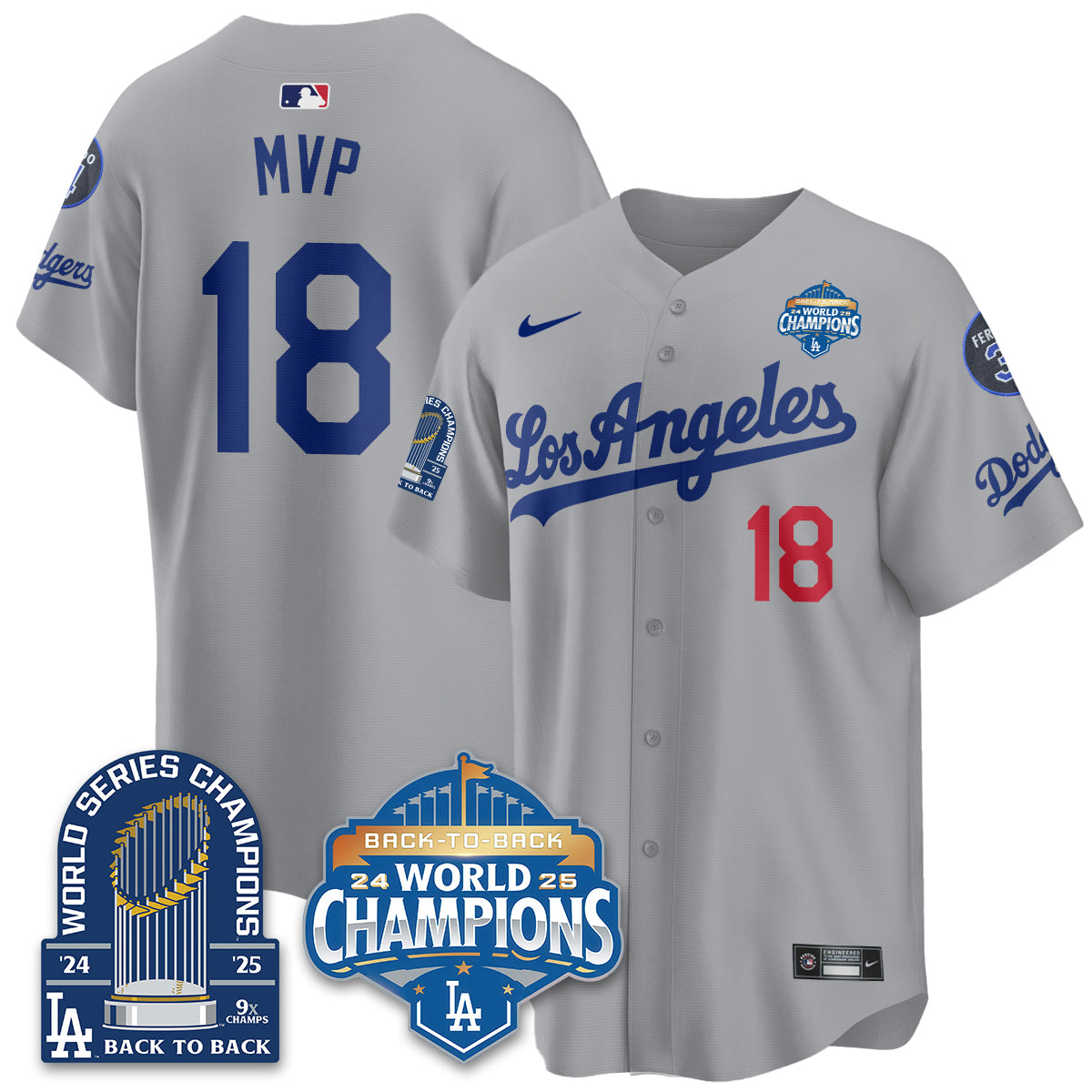 LAD Alternate Gold Vapor Limited Jersey - 9x Champs - All Stitched