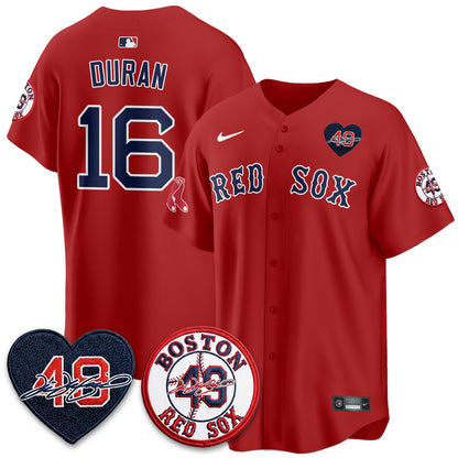 BOS Tim Wakefield Memorial Patch Vaper Premier Limited White Jersey - All Stitched