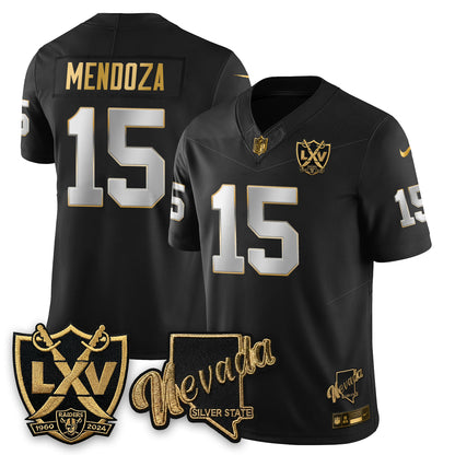 LVR Fernando Mendoza No.1 #15 Silver Edition Jersey - All Stitched