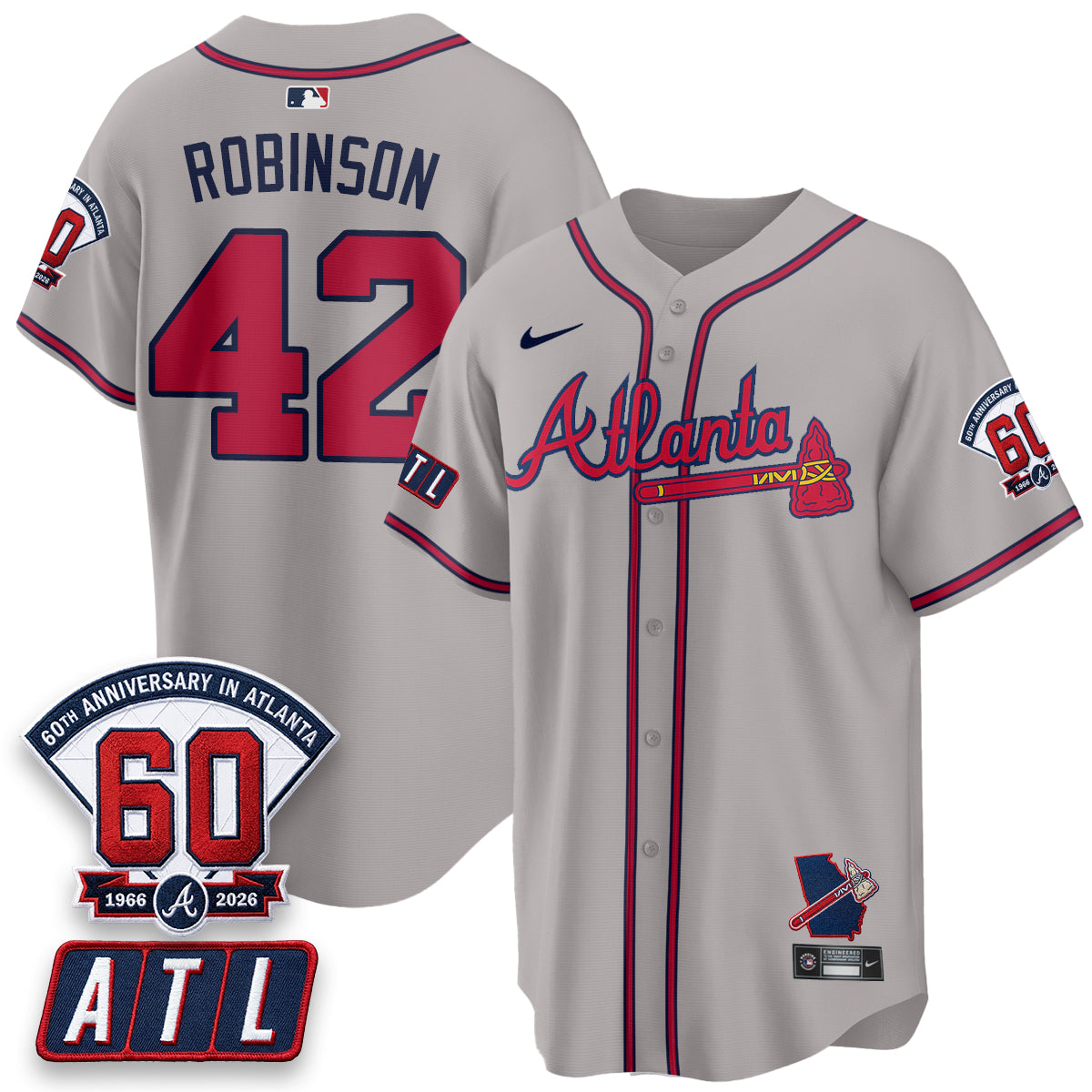 ATL 2026 60th Anniversary Vapor Limited Red Jersey - All Stitched