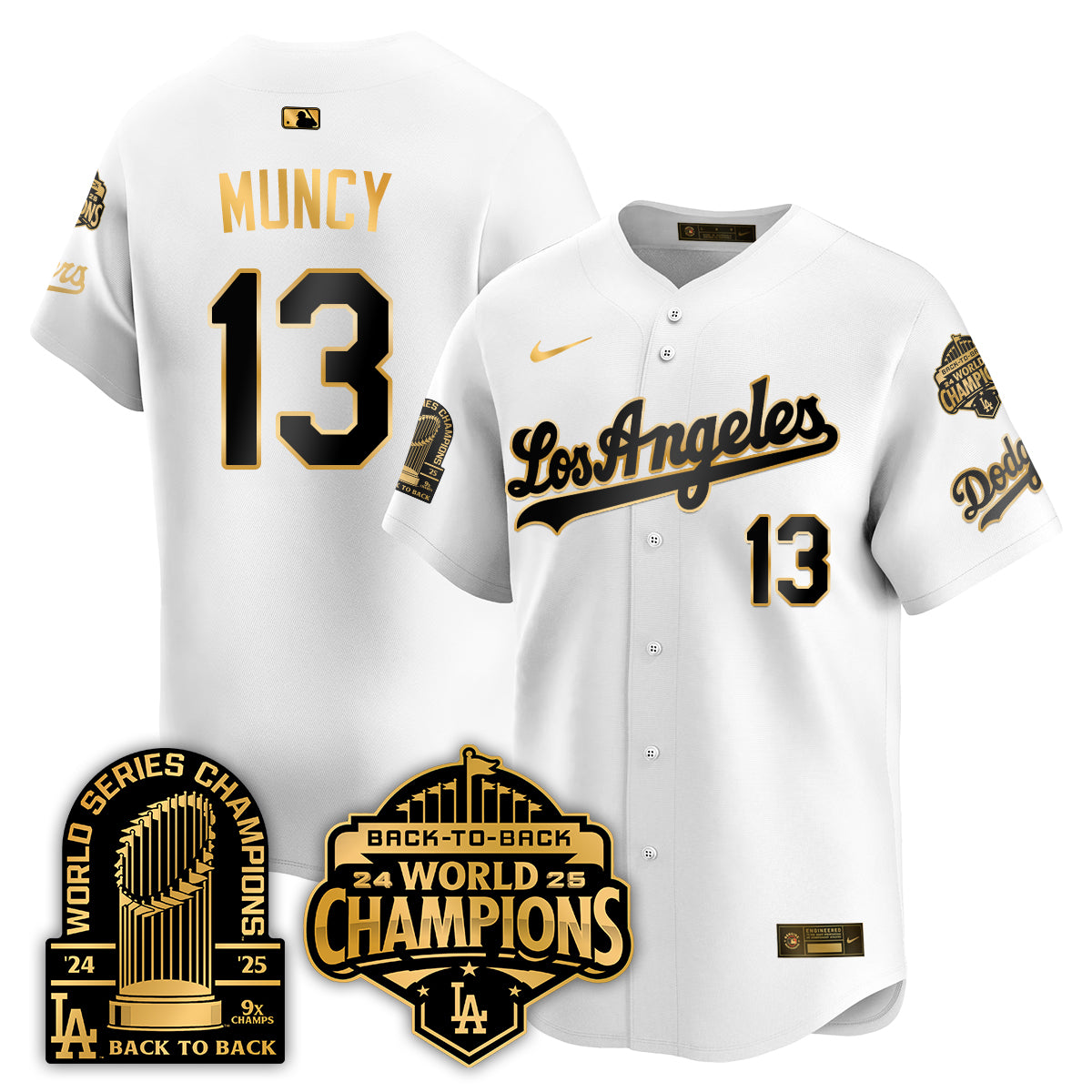 LAD "Gold Collection" Limited Navy Alternate Jersey - 9x & B2B Champs - All Stitched