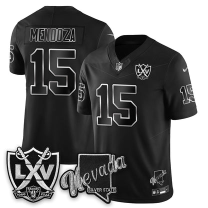 LVR Fernando Mendoza No.1 #15 Silver Edition Jersey - All Stitched