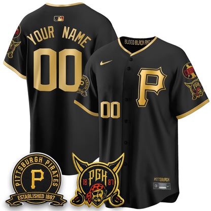 PIT 2026 City Connect Vapor Limited Jersey - Cobra & Est 1887 Patch - All Stitched