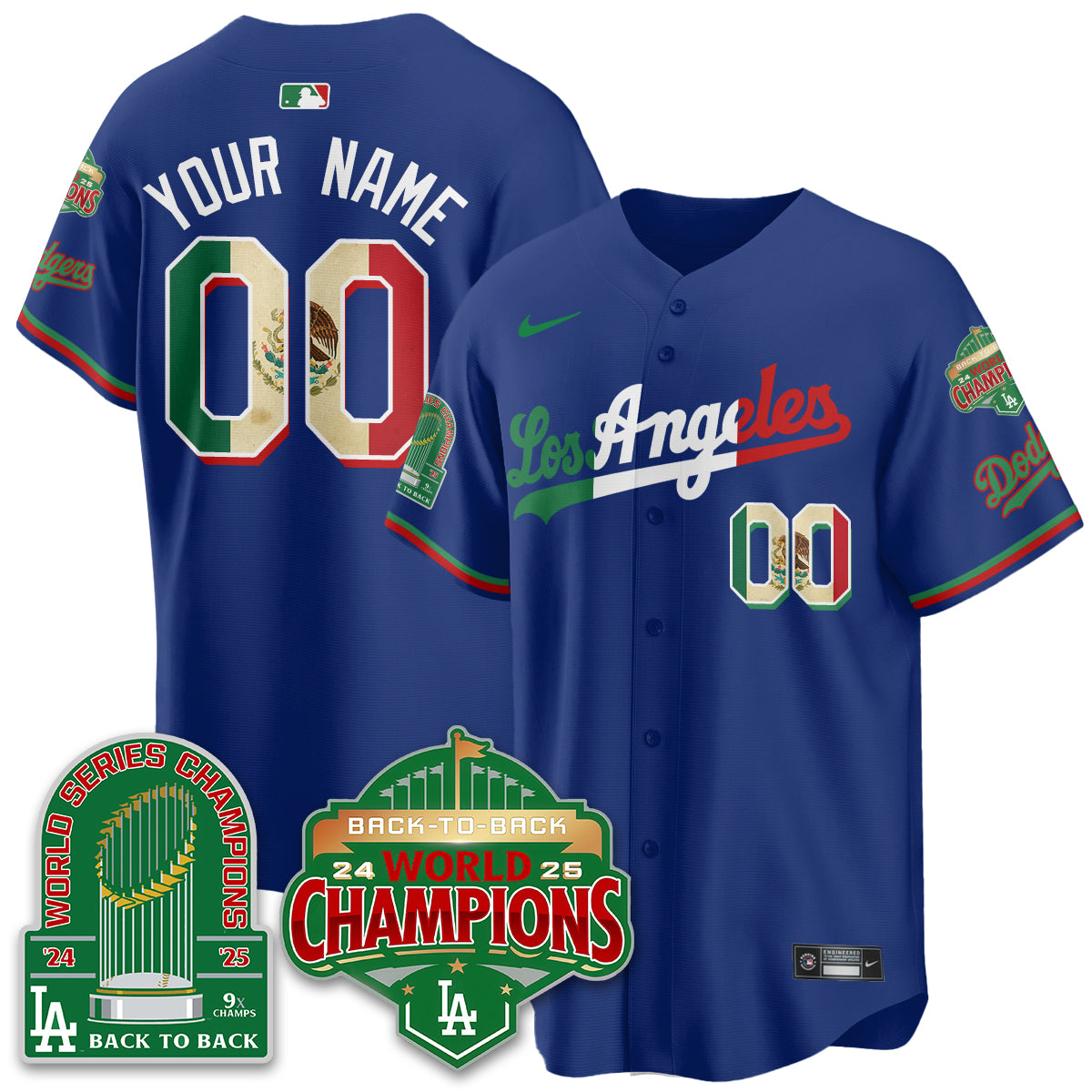 CUSTOM LAD Mexico Vapor Limited Jersey - 9x & B2B Champs - All Stitched