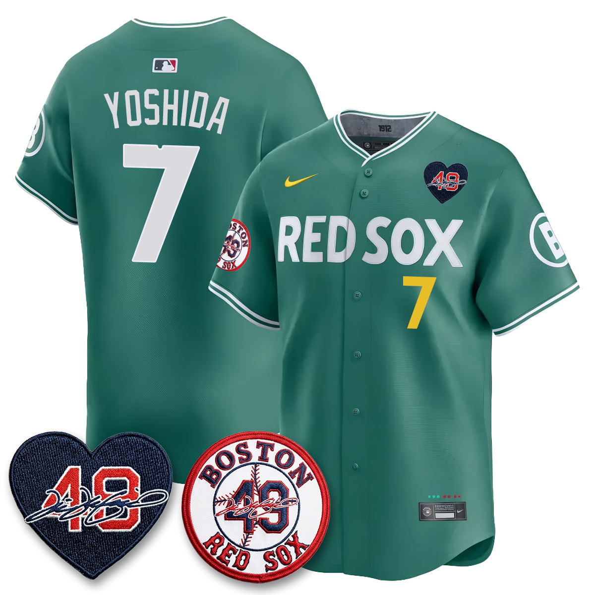 BOS Tim Wakefield Memorial Patch Vaper Premier Limited White Jersey - All Stitched