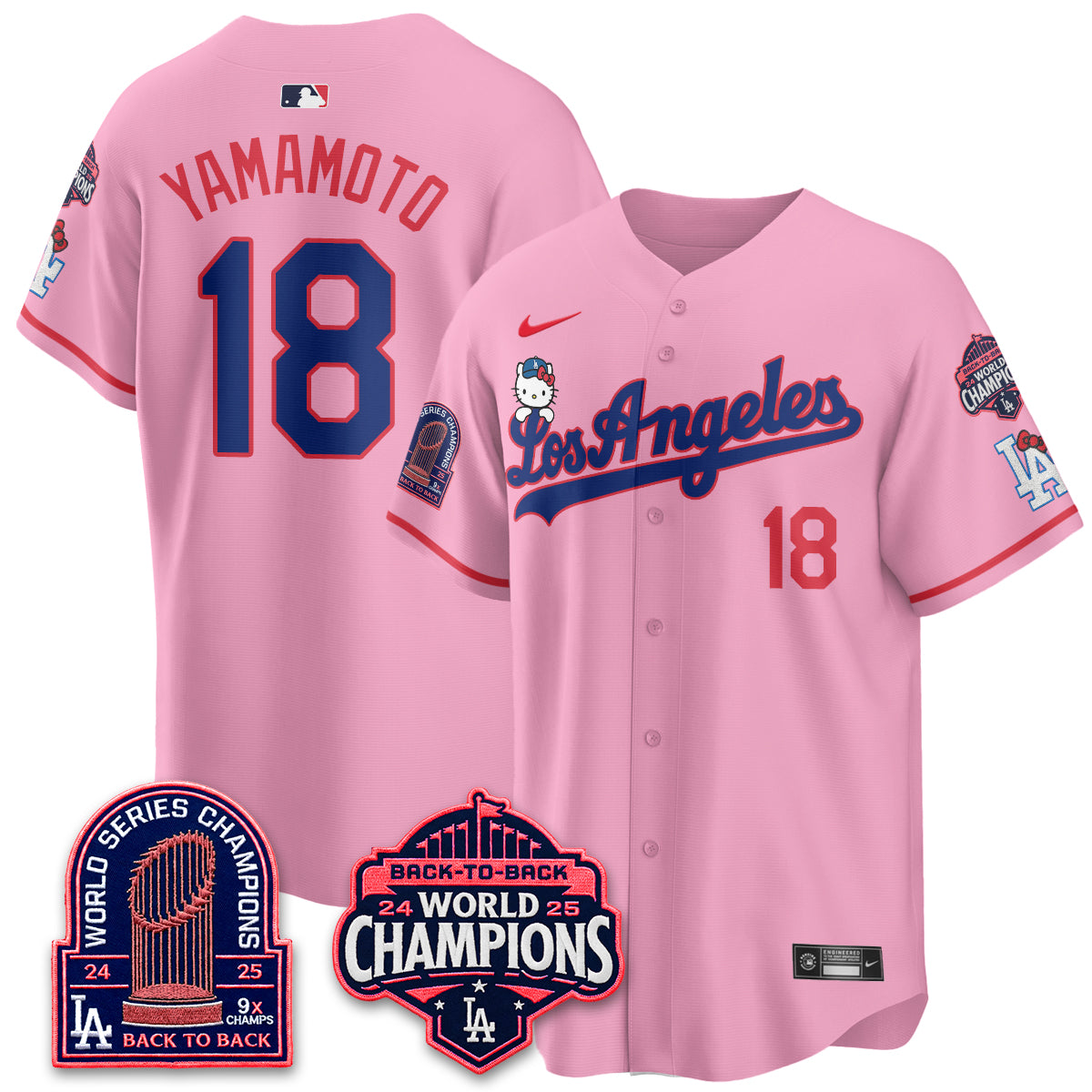 LAD x Hello Kitty Night 2026 Vapor Pink Jersey - All Stitched - V2
