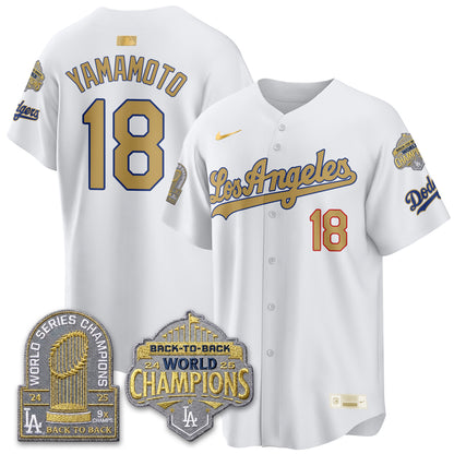 LAD "Gold Collection" Limited Navy Alternate Jersey - 9x & B2B Champs - All Stitched