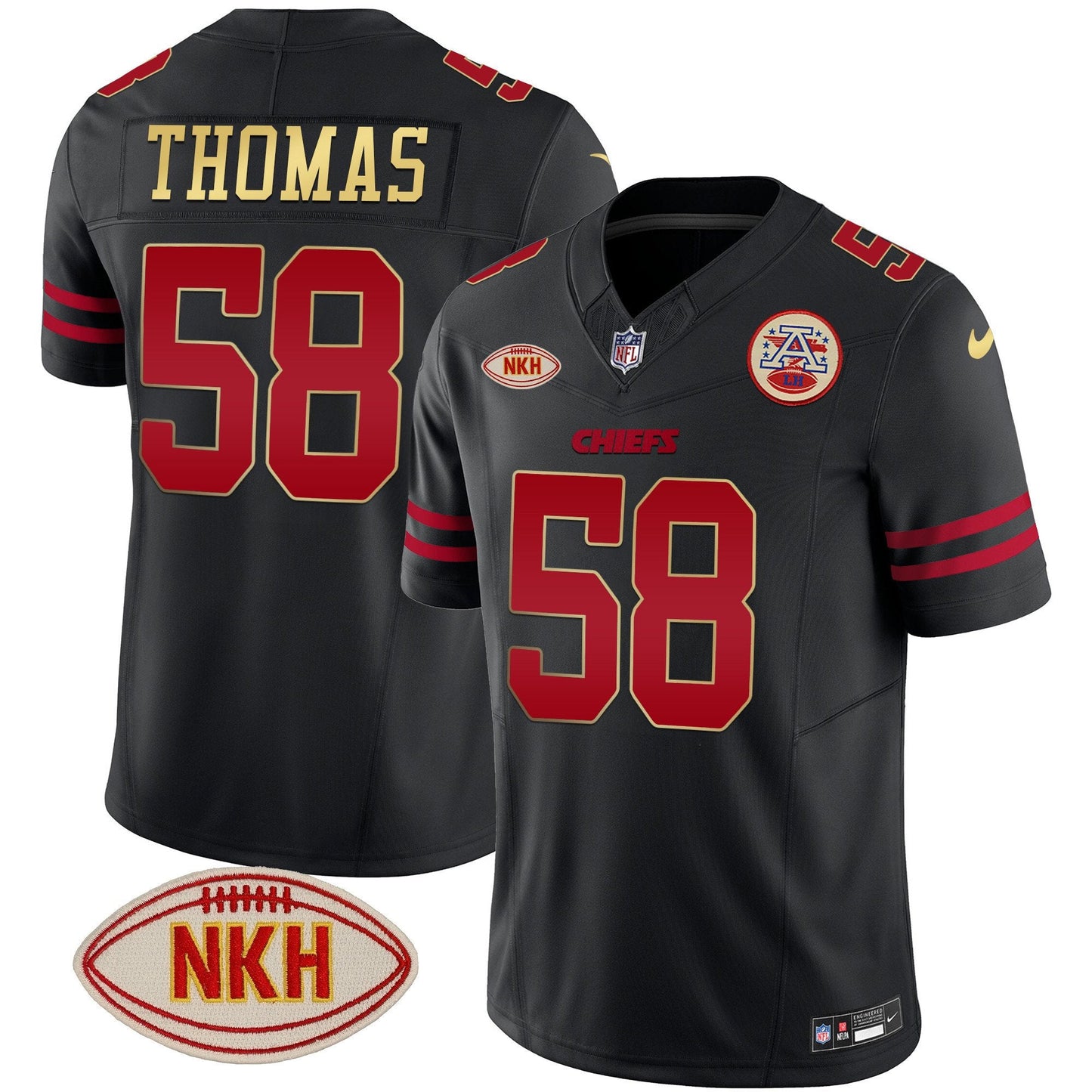 Men's Chiefs NKH Patch 2023 Vapor Limited Jersey - All Stitched