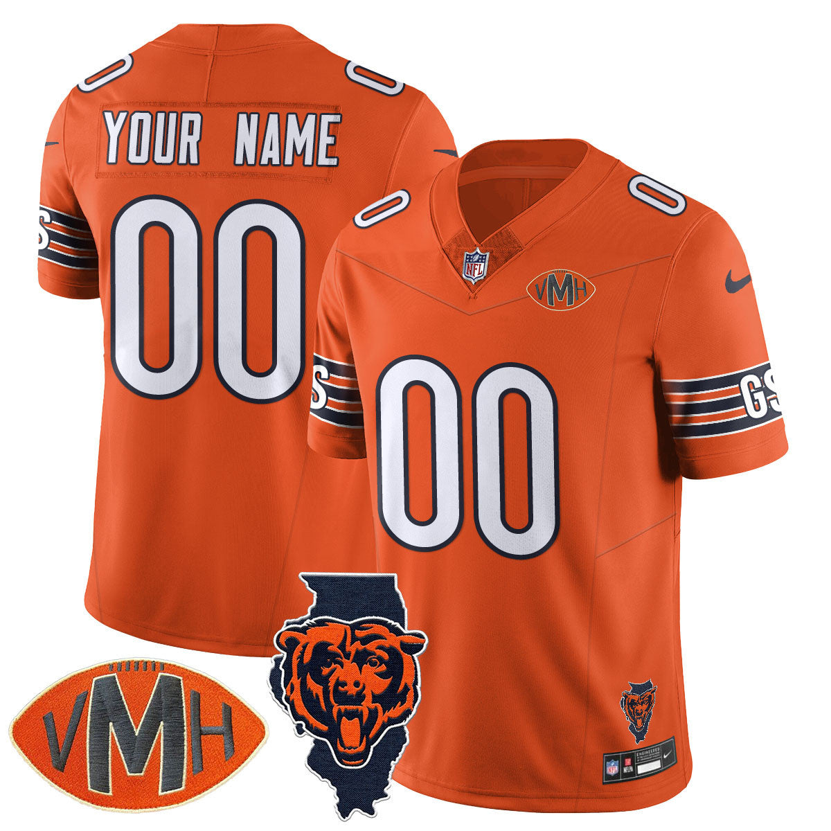 Chicago Bears Honor Virginia Halas McCaskey Custom Jersey - All Stitched