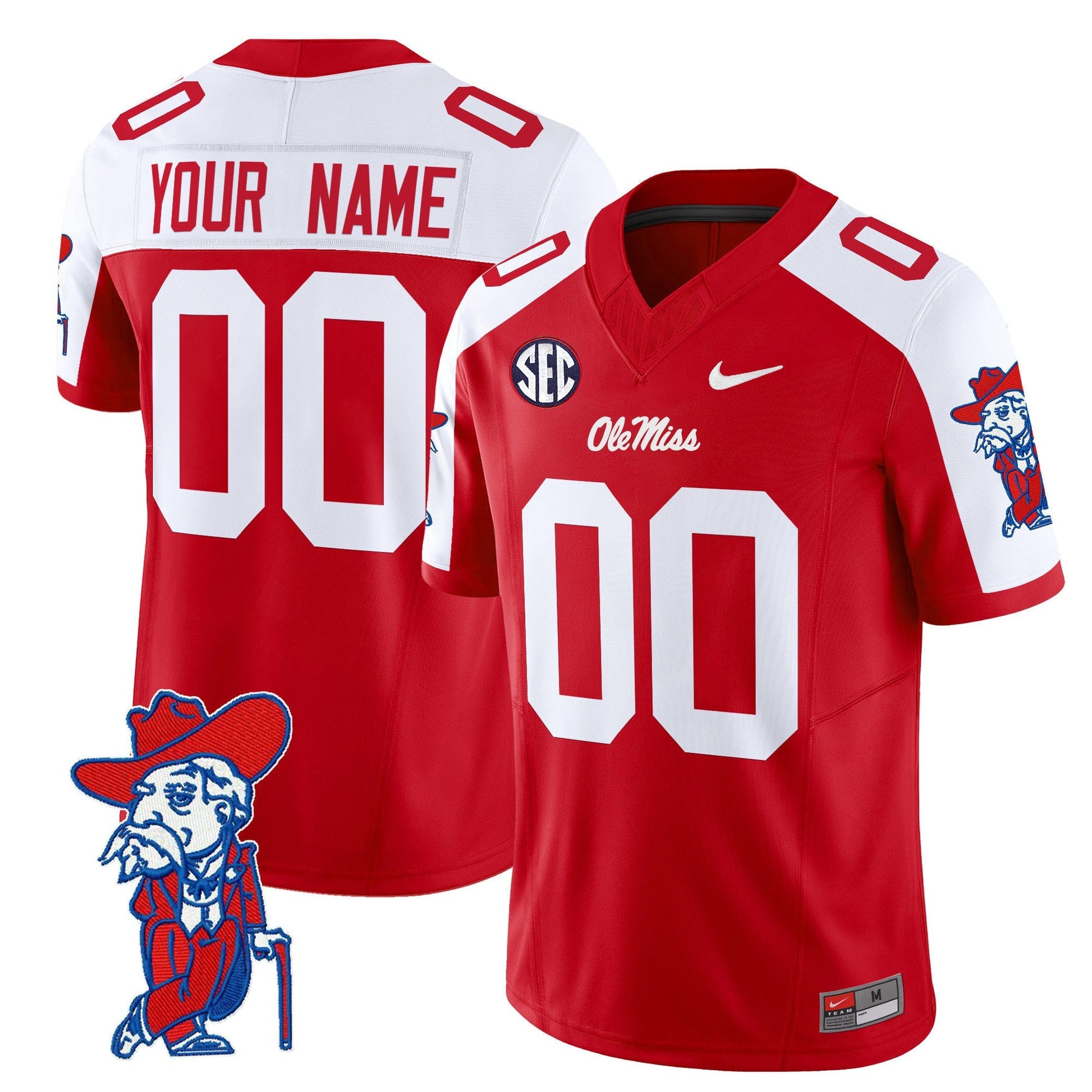 Ole Miss Rebels 2025 Vapor Limited Custom Jersey V2 - All Stitched