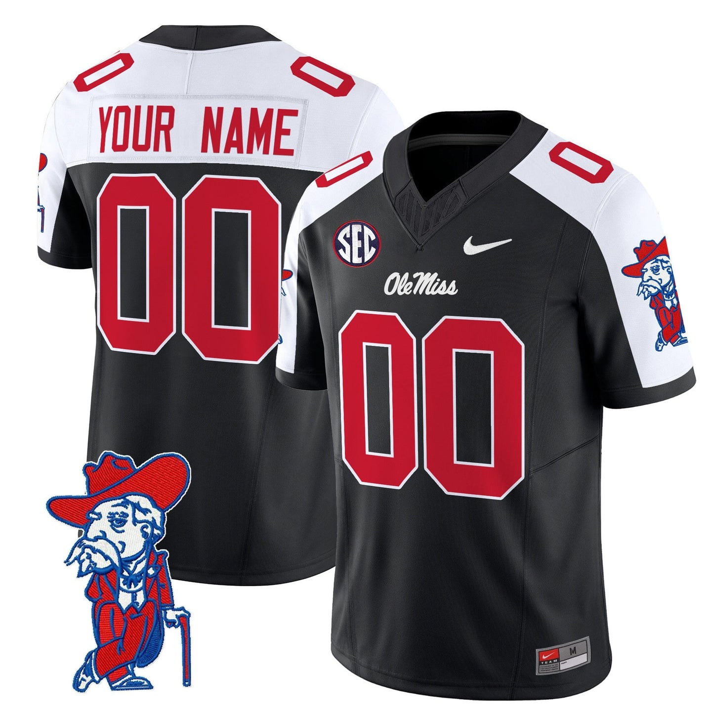 Ole Miss Rebels 2025 Vapor Limited Custom Jersey V2 - All Stitched