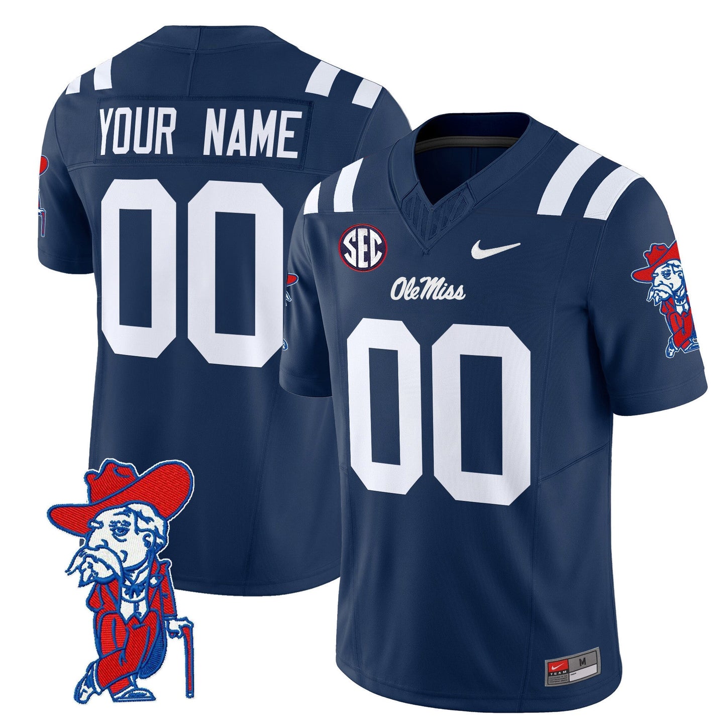 Ole Miss Rebels 2025 Vapor Limited Custom Jersey V2 - All Stitched