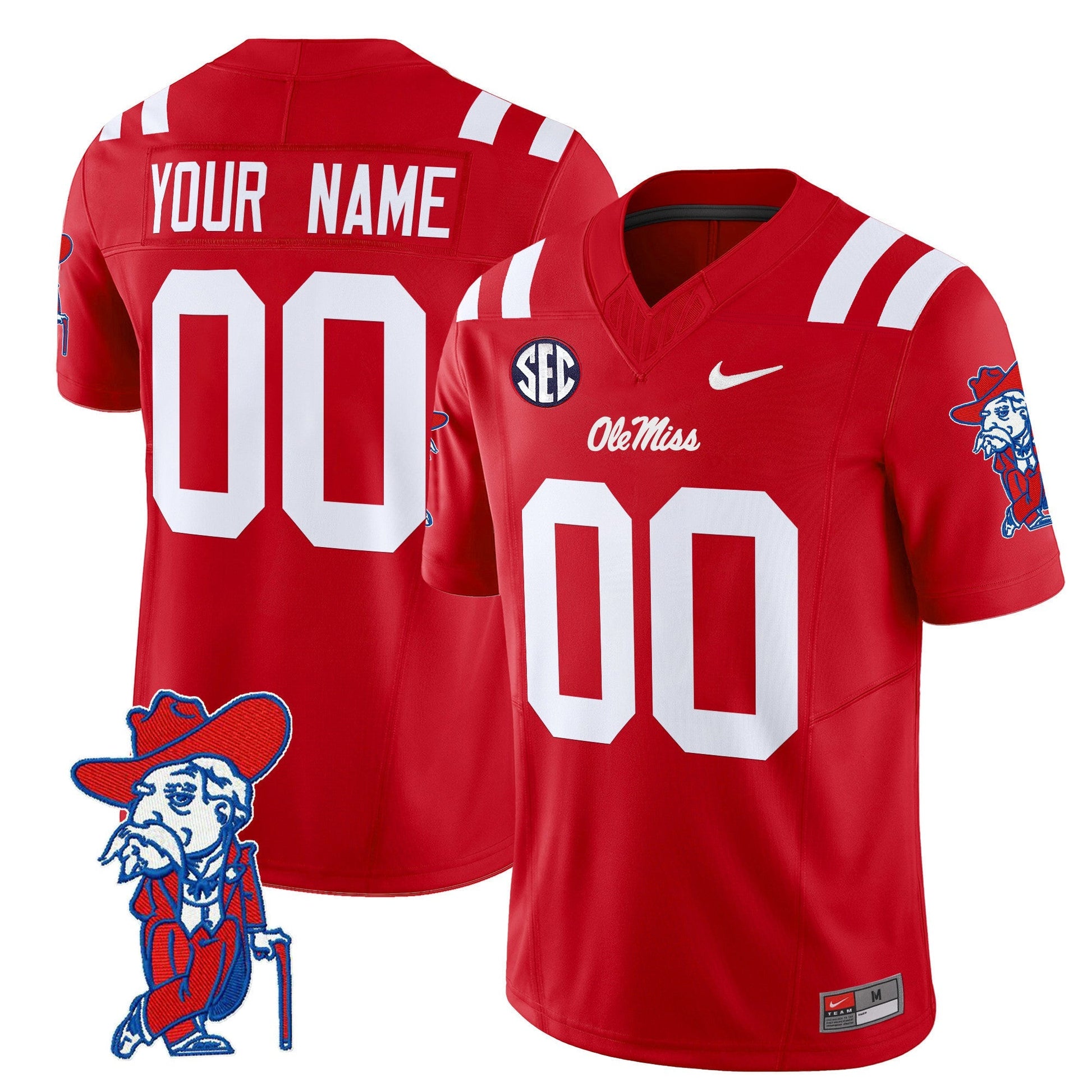 Ole Miss Rebels 2025 Vapor Limited Custom Jersey V2 - All Stitched