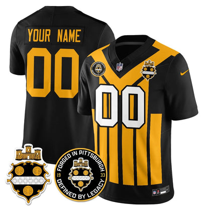 Pittsburgh Steelers Alternate 1933 Throwback Limited Custom Jersey - All Stitched