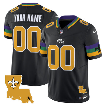 Saints 2025 New Orleans City Vapor Limited Custom Jersey - All Stitched