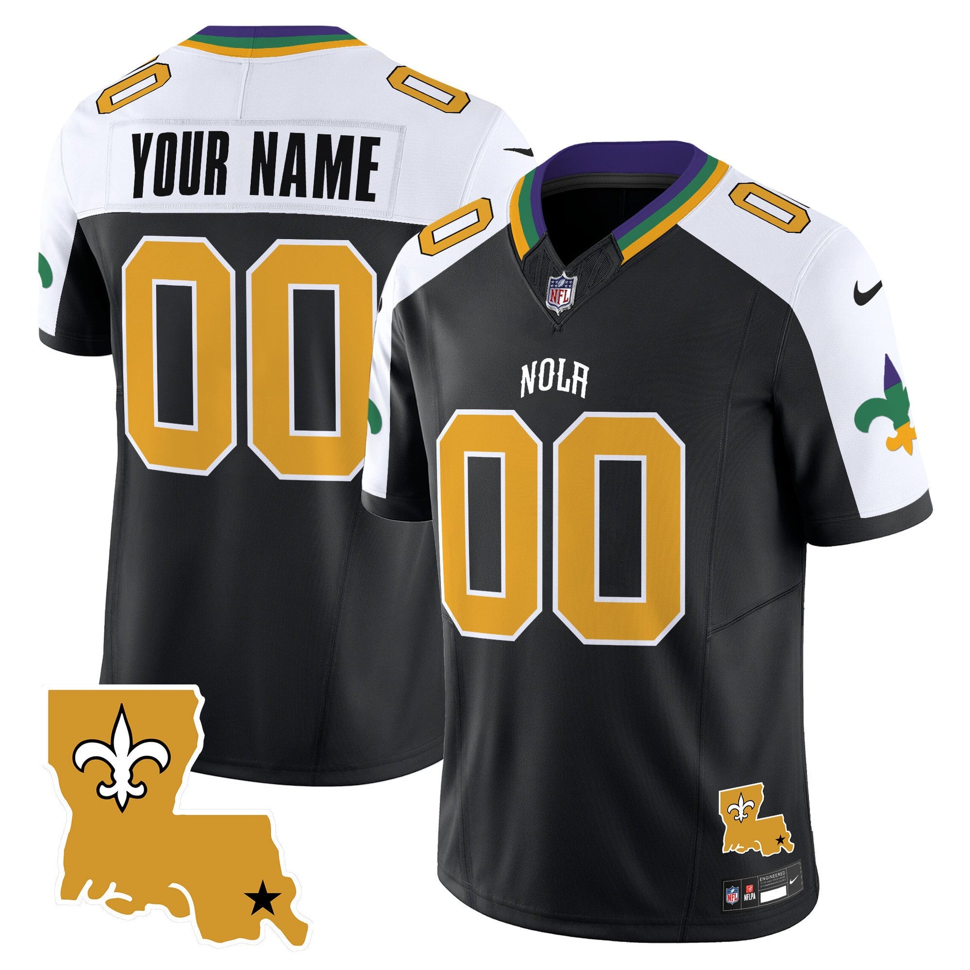 Saints 2025 New Orleans City Vapor Limited Custom Jersey - All Stitched