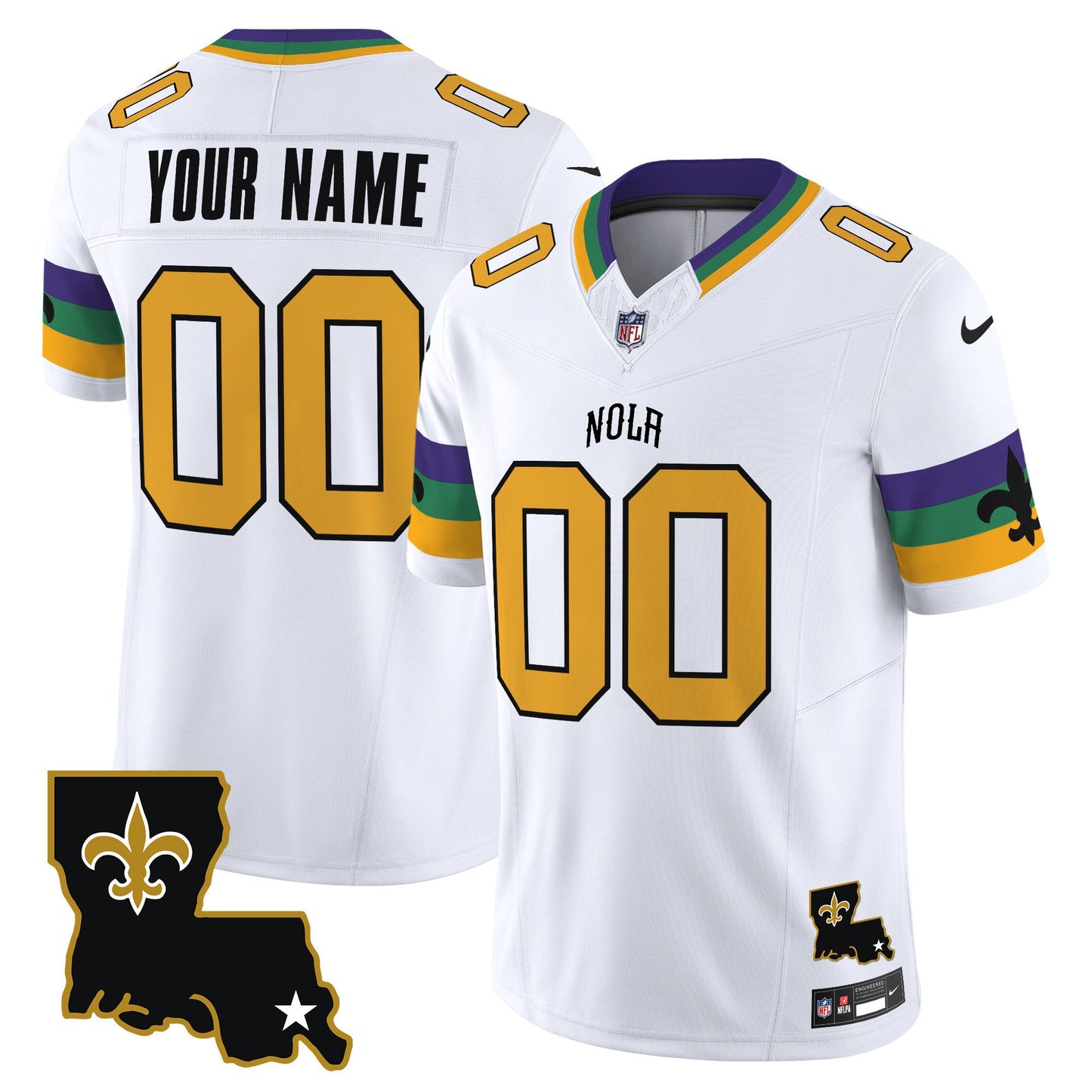 Saints 2025 New Orleans City Vapor Limited Custom Jersey - All Stitched