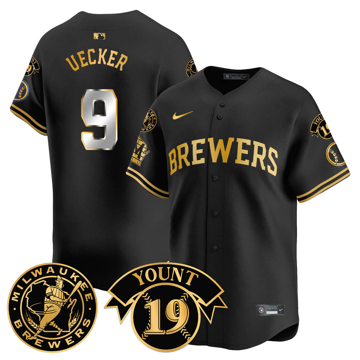 Men's Milwaukee Brewers 2025 Limited Jersey - Robin Yount Patch - All Stitched