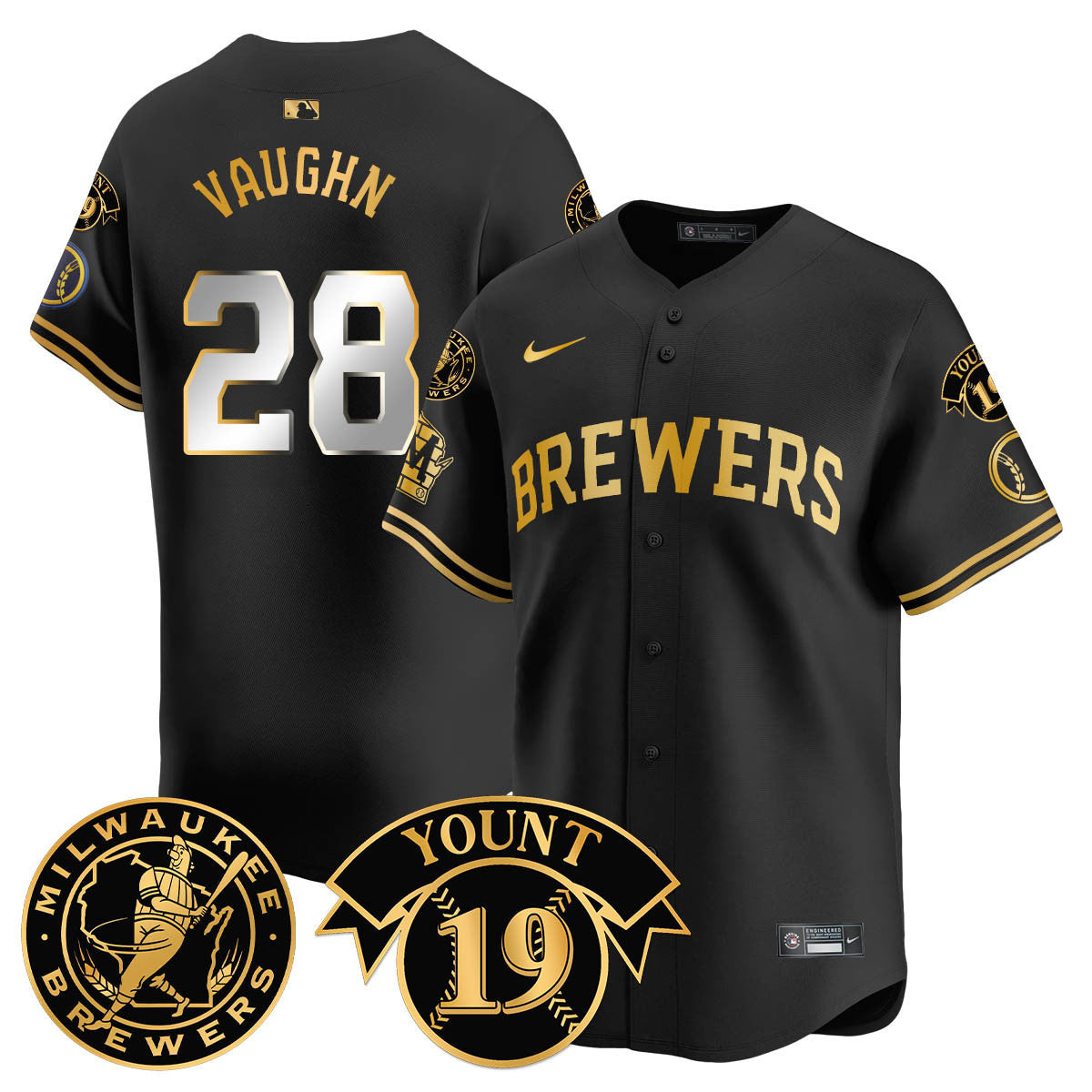 Men's Milwaukee Brewers 2025 Limited Jersey - Robin Yount Patch - All Stitched