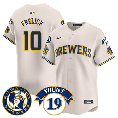 Men's Milwaukee Brewers 2025 Limited Jersey - Robin Yount Patch - All Stitched