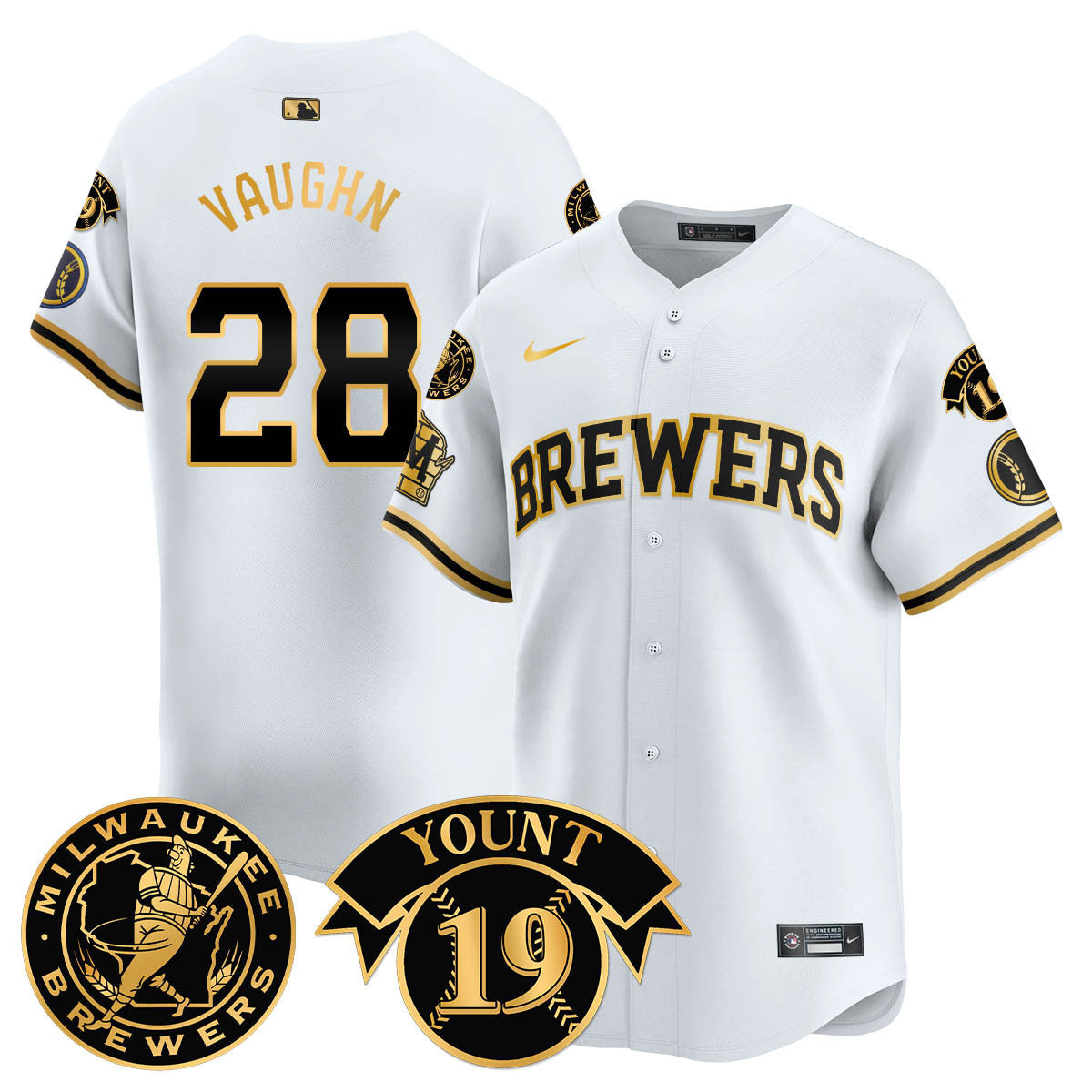 Men's Milwaukee Brewers 2025 Limited Jersey - Robin Yount Patch - All Stitched