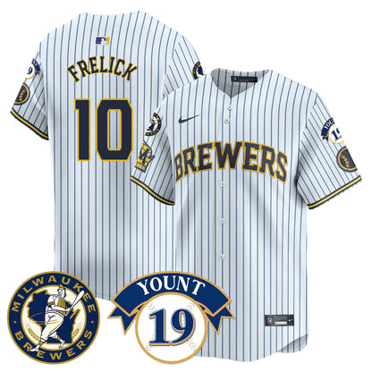 Men's Milwaukee Brewers 2025 Limited Jersey - Robin Yount Patch - All Stitched