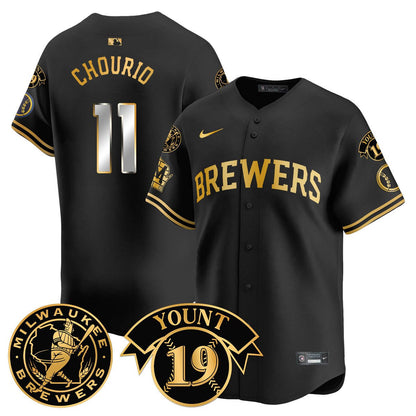 Men's Milwaukee Brewers 2025 Limited Jersey - Robin Yount Patch - All Stitched