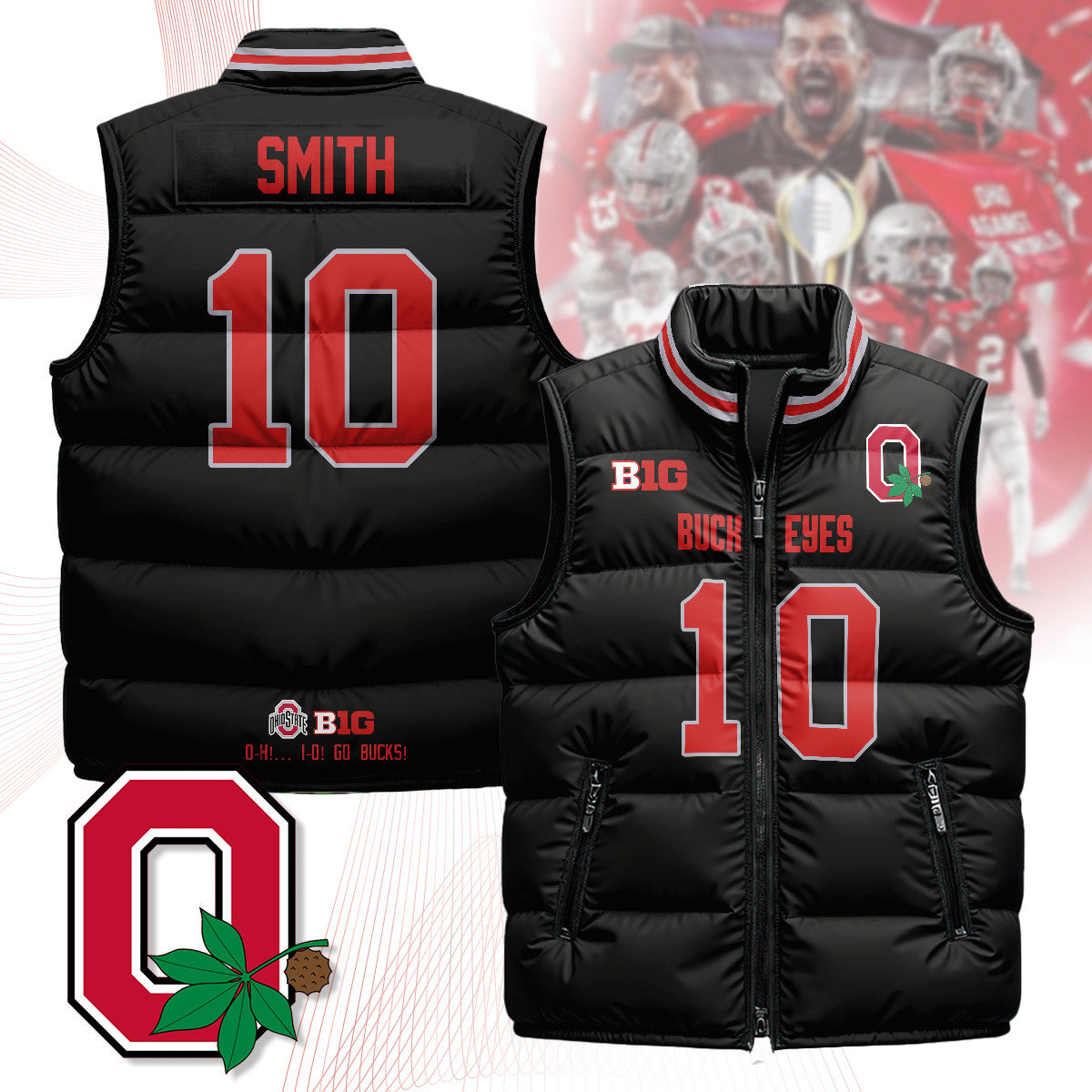 Ohio State Buckeyes Unisex Puffer Vest