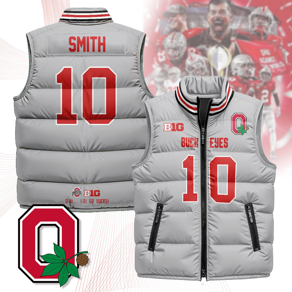 Ohio State Buckeyes Unisex Puffer Vest