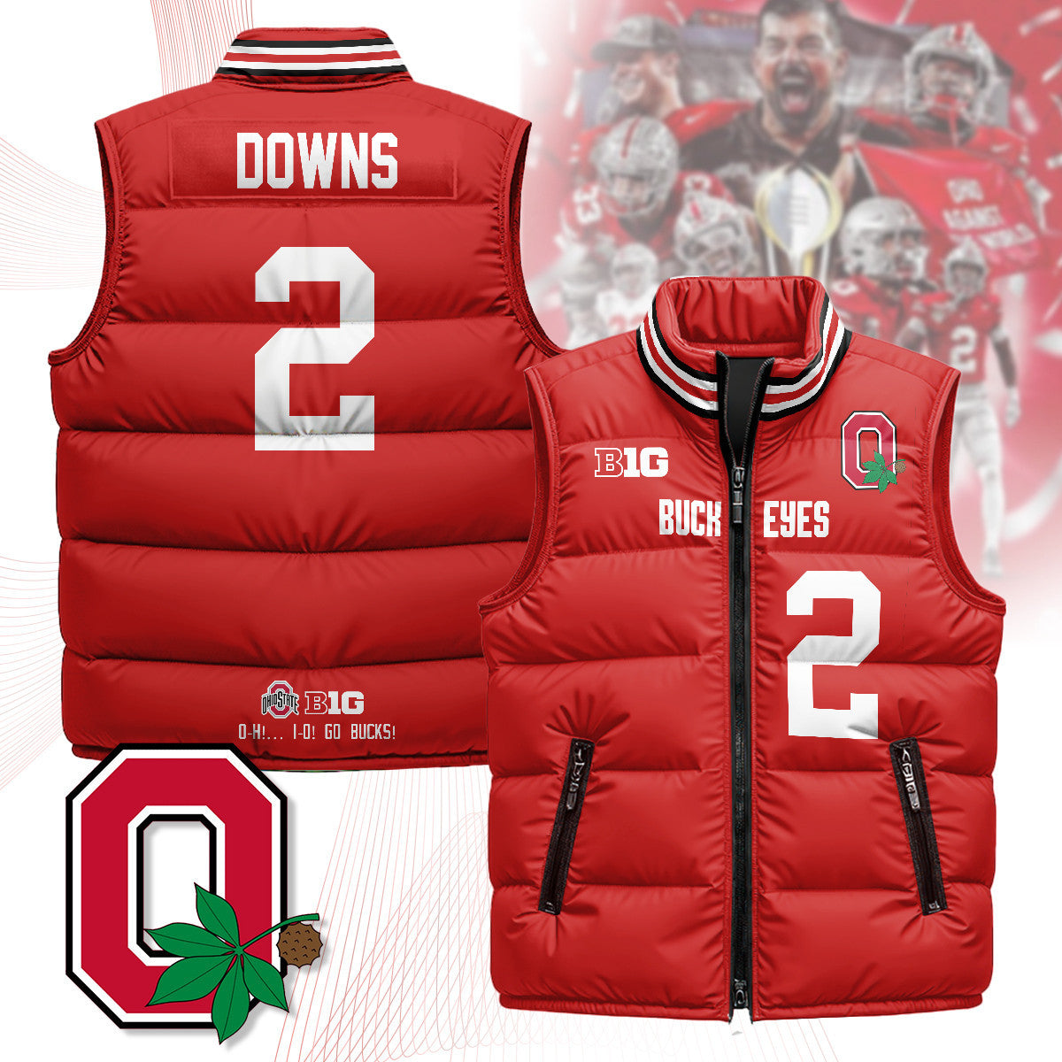 OSU Unisex Puffer Vest