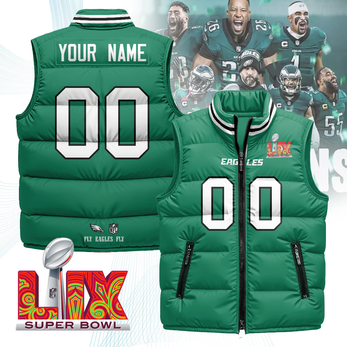 Philadelphia Eagles Unisex Puffer Vest