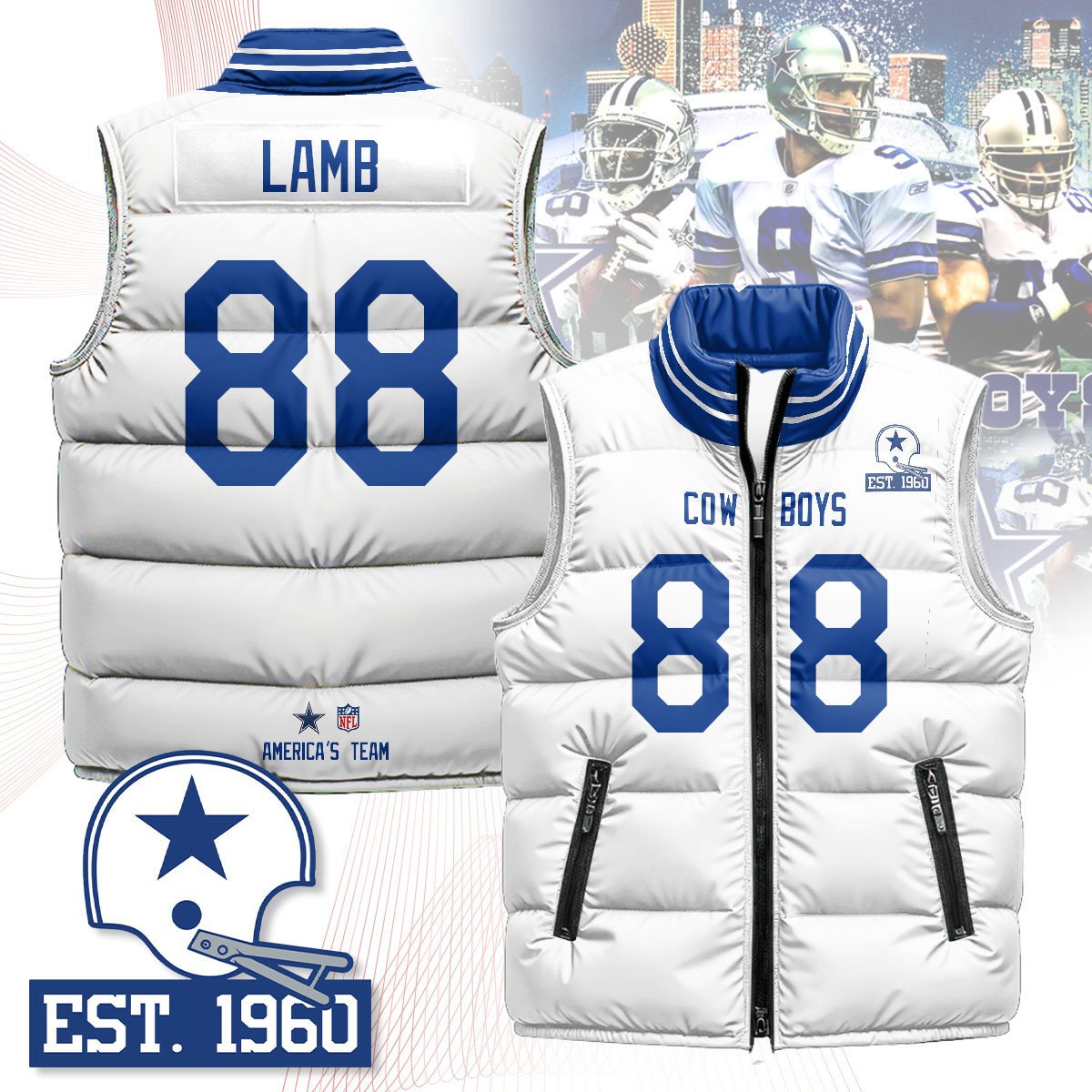Dallas Cowboys Unisex Puffer Vest