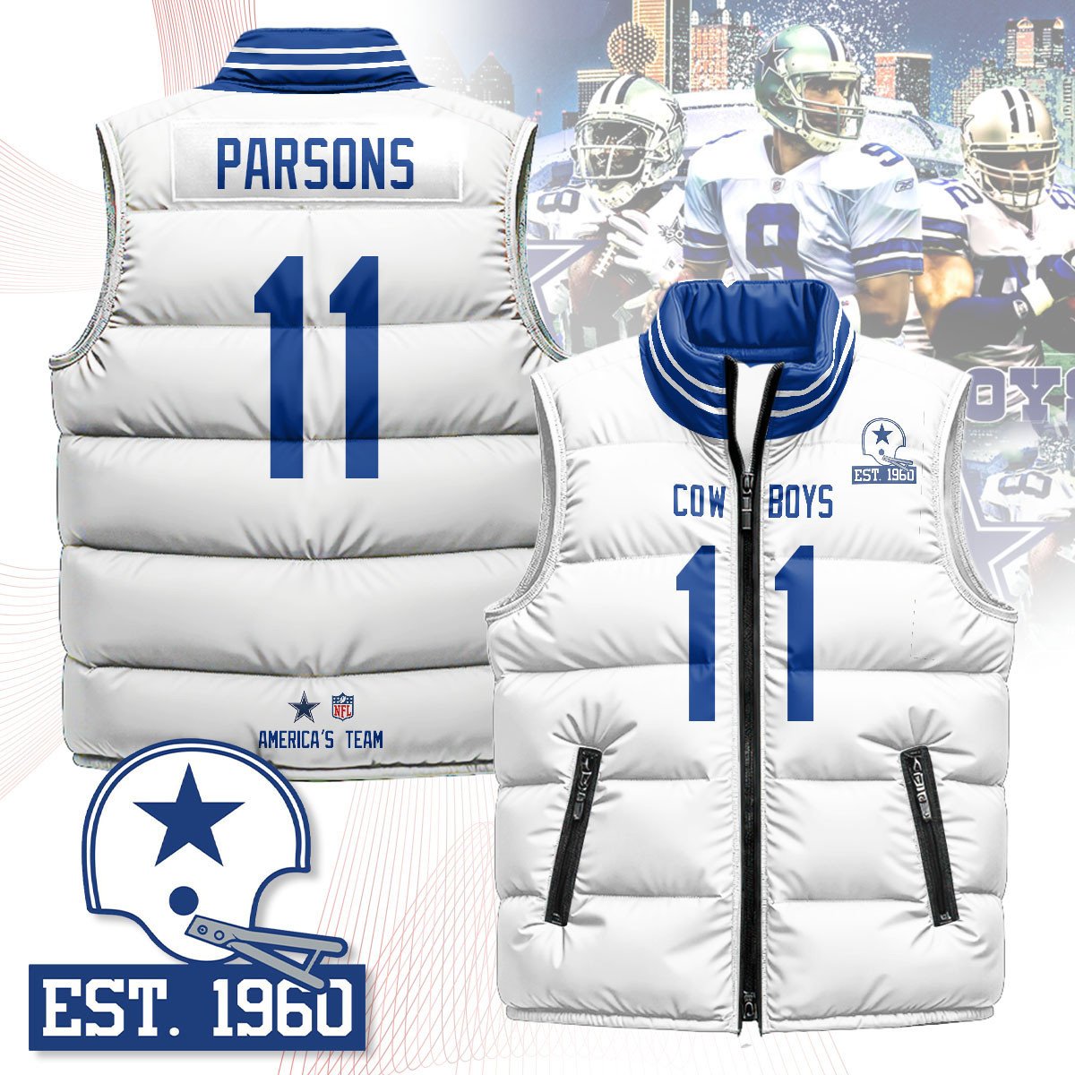 Dallas Cowboys Unisex Puffer Vest