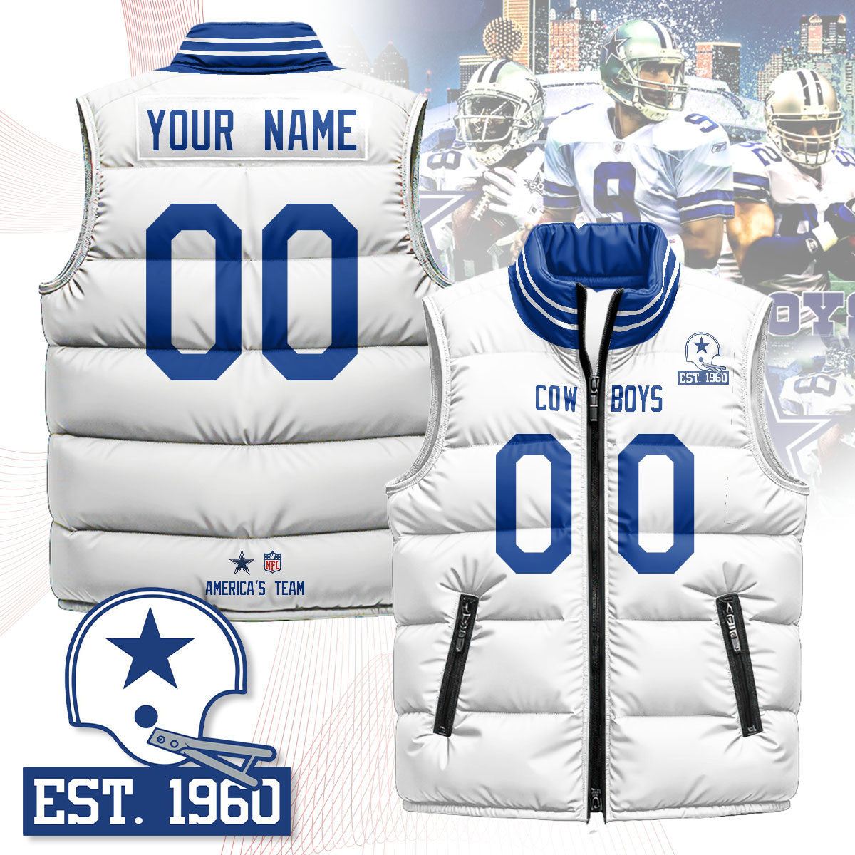 Dallas Cowboys Unisex Puffer VestPlayer