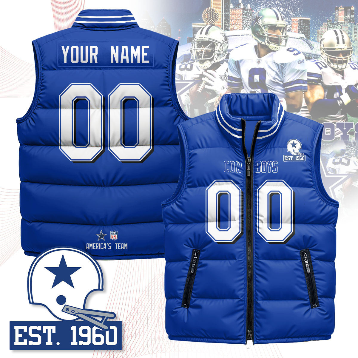 Dallas Cowboys Unisex Puffer VestPlayer