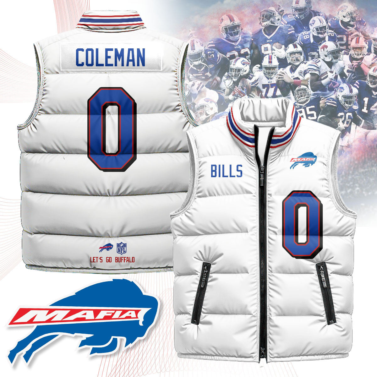 Buffalo Bills Unisex Puffer Vest