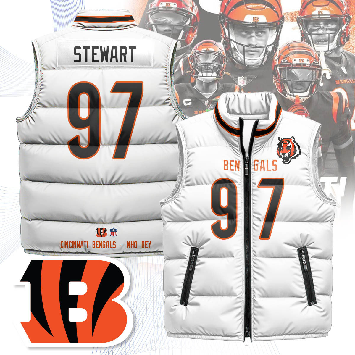 Cincinnati Bengals Unisex Puffer Vest