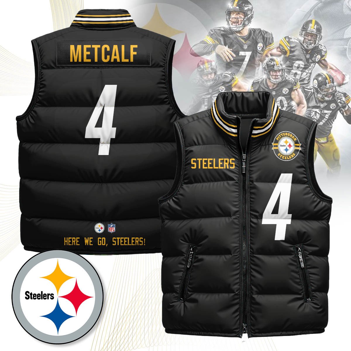 Pittsburgh Steelers Unisex Puffer Vest
