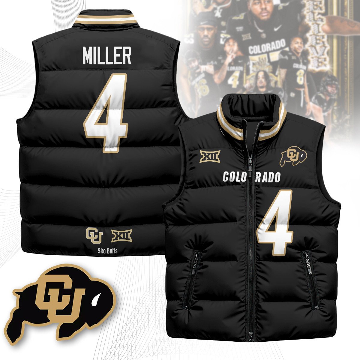 Colorado Buffaloes Unisex Puffer Vest